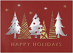 Select a verse or write your own. Enchanted Foil Tress Holiday Card H1520G-4A